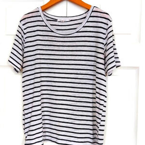 Avec Les Filles Women's Short Sleeve Top with Zipper Medium (M)